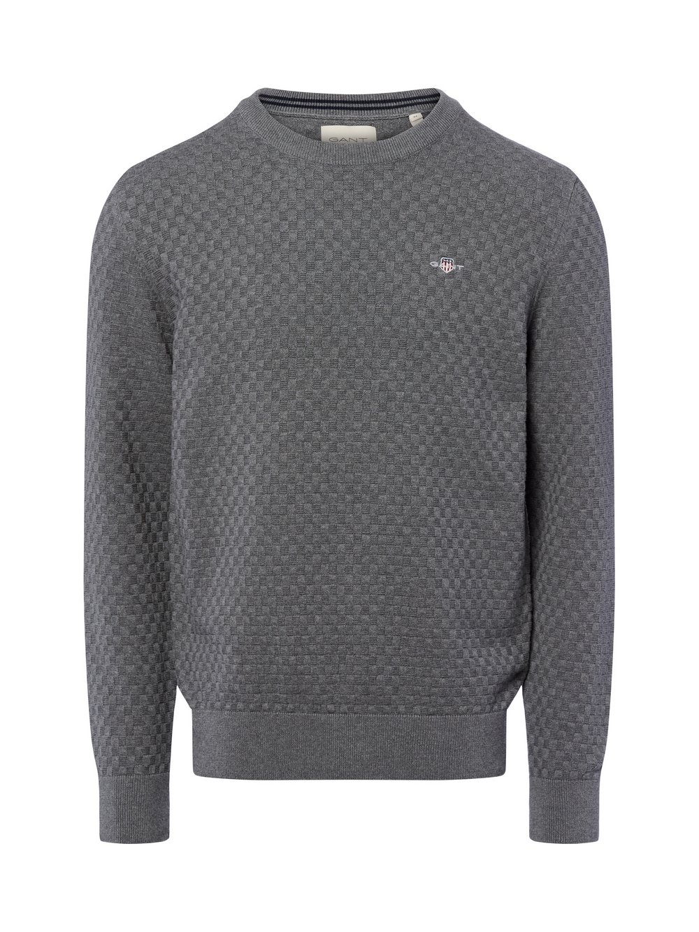 Gant Strickpullover Herren Baumwolle grau, XL