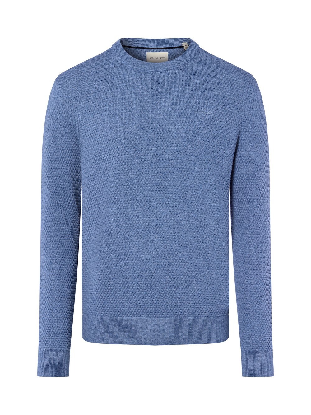 Gant Strickpullover Herren Baumwolle blau strukturiert, M