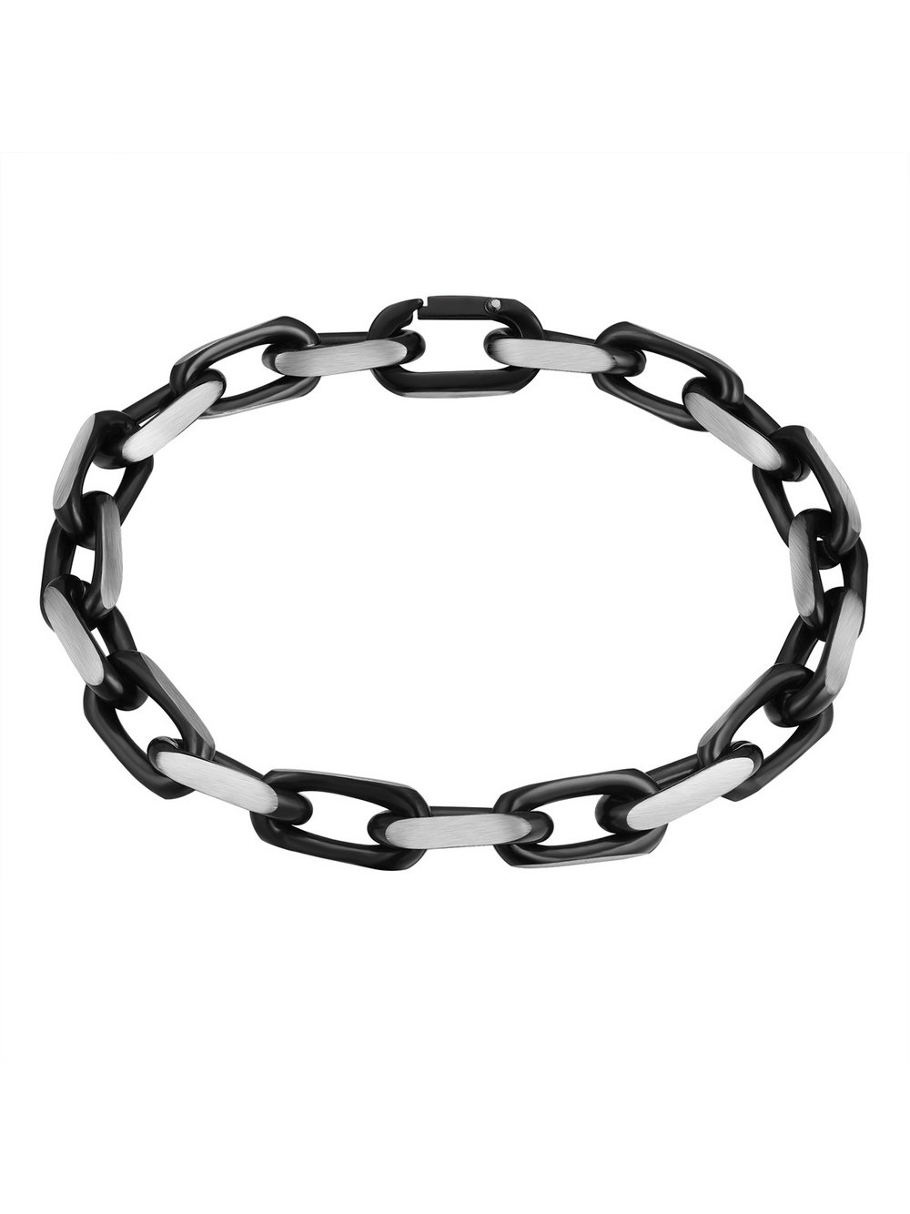Thumbnail - True Rebels Armband Herren Edelstahl schwarz, ONE SIZE
