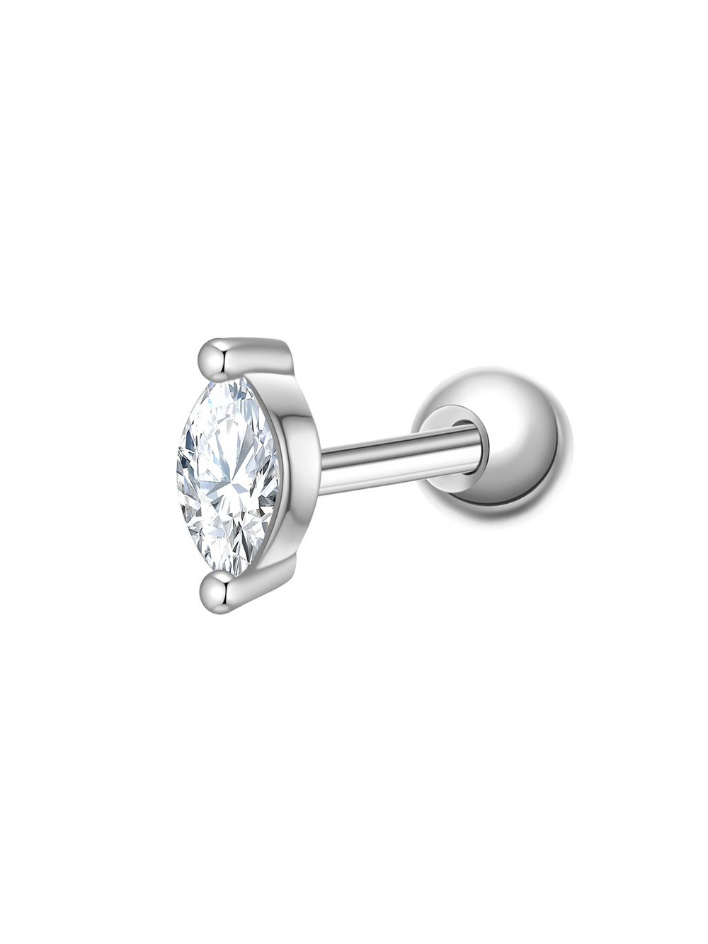 Thumbnail - Glanzstücke München Silberpiercing - Damen Sterlingsilber silber, ONE SIZE