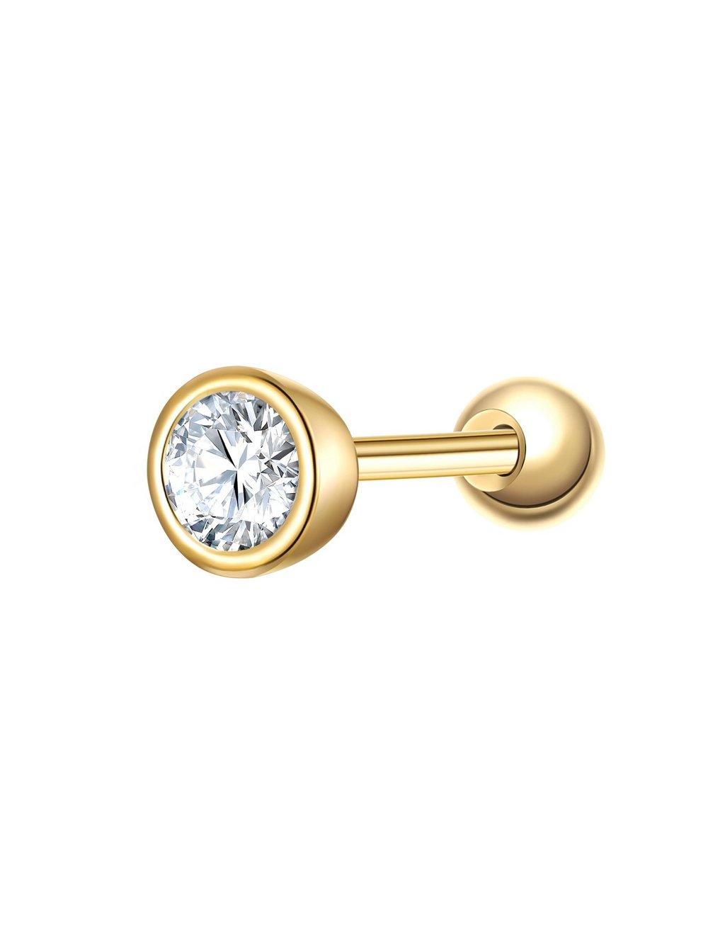 Thumbnail - Glanzstücke München Silberpiercing - Damen Sterlingsilber gold, ONE SIZE