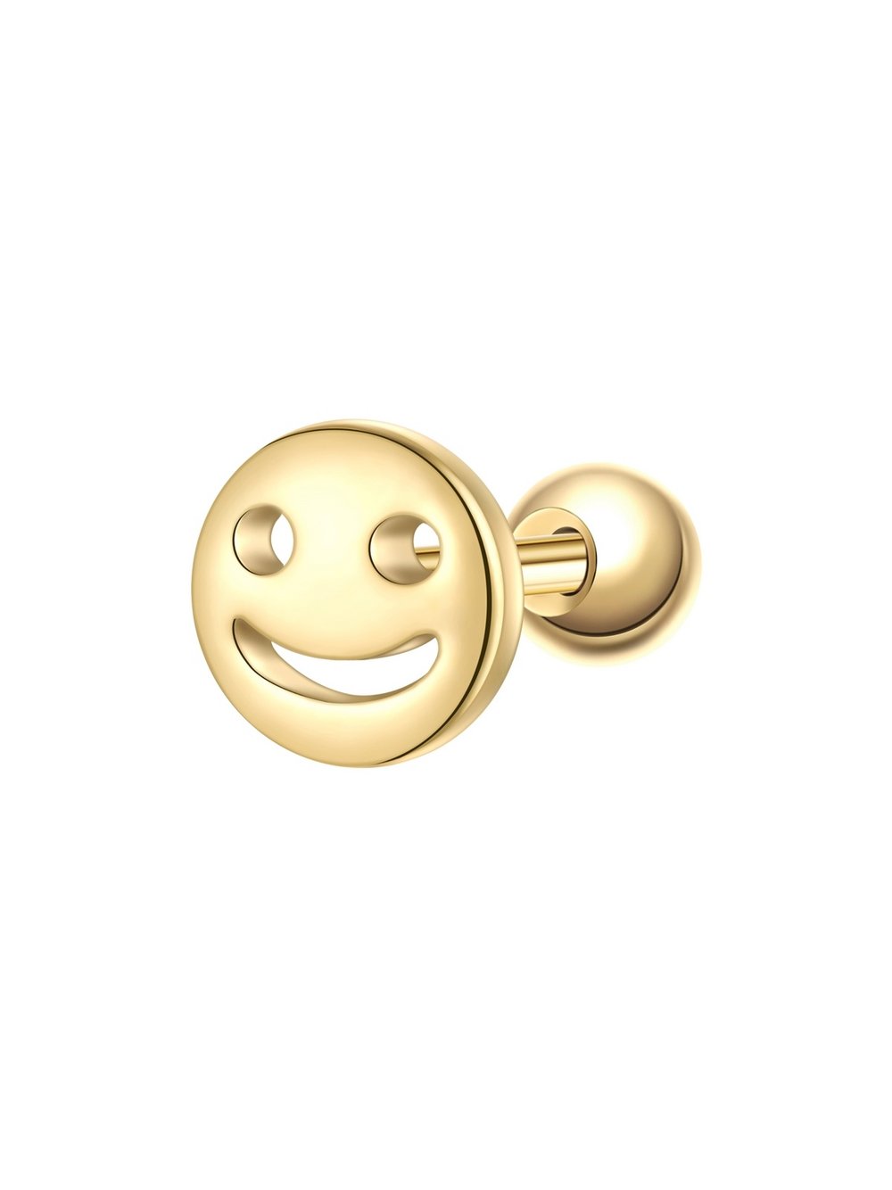 Thumbnail - Glanzstücke München Silberpiercing -Lucky Face Damen Sterlingsilber gold, ONE SIZE