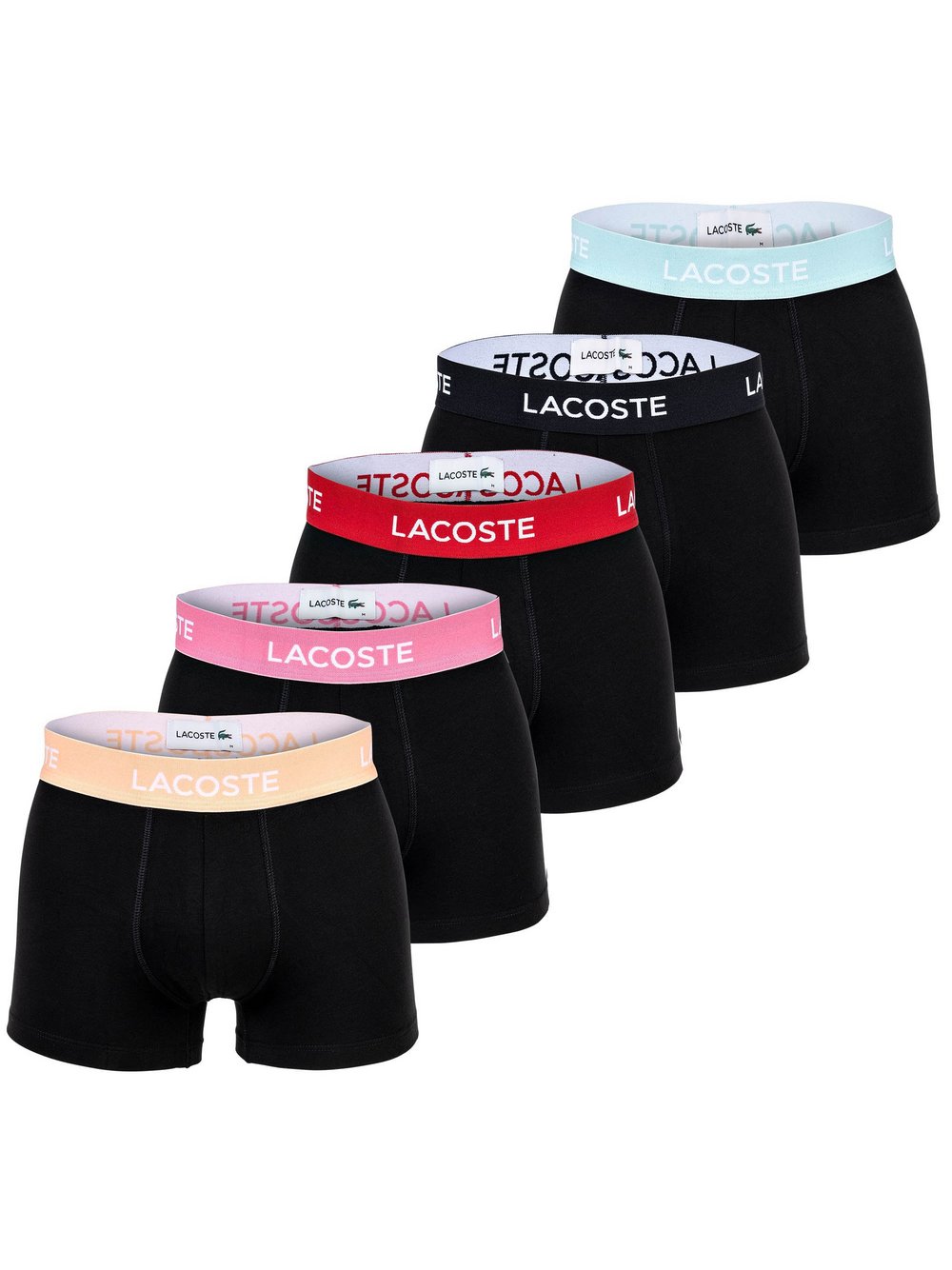 Thumbnail - Lacoste Boxershort 5er Pack Herren Baumwolle schwarz, L