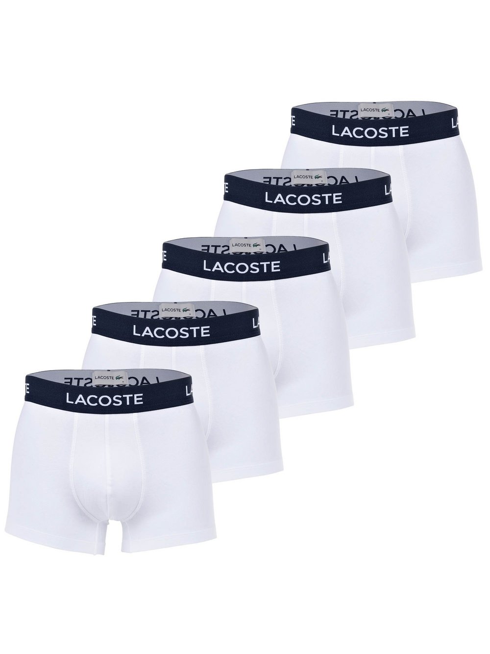 Lacoste Boxershort 5er Pack Herren Baumwolle weiß, S