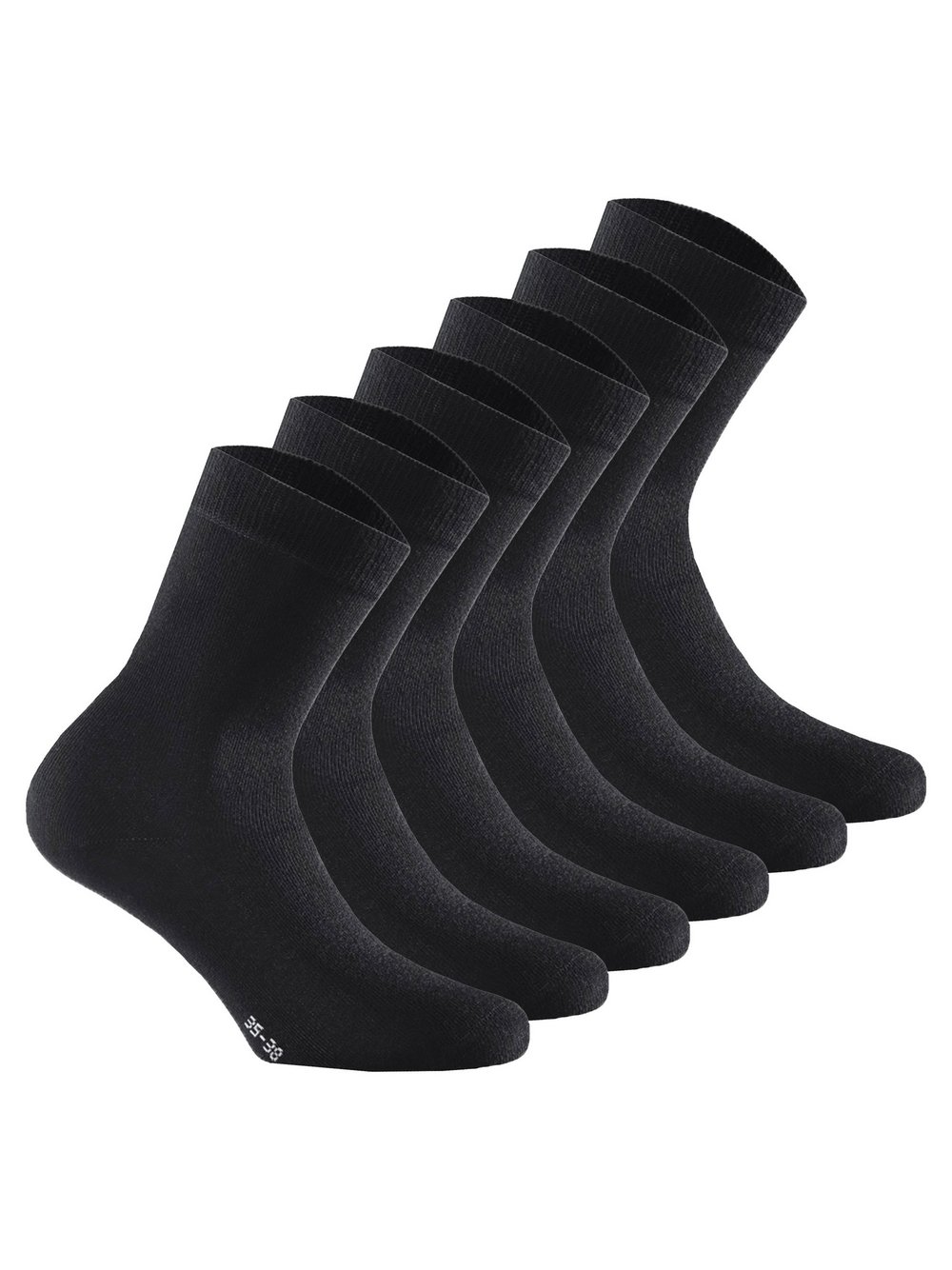 Rohner Socken 6er Pack Damen Viskose schwarz, 39-42