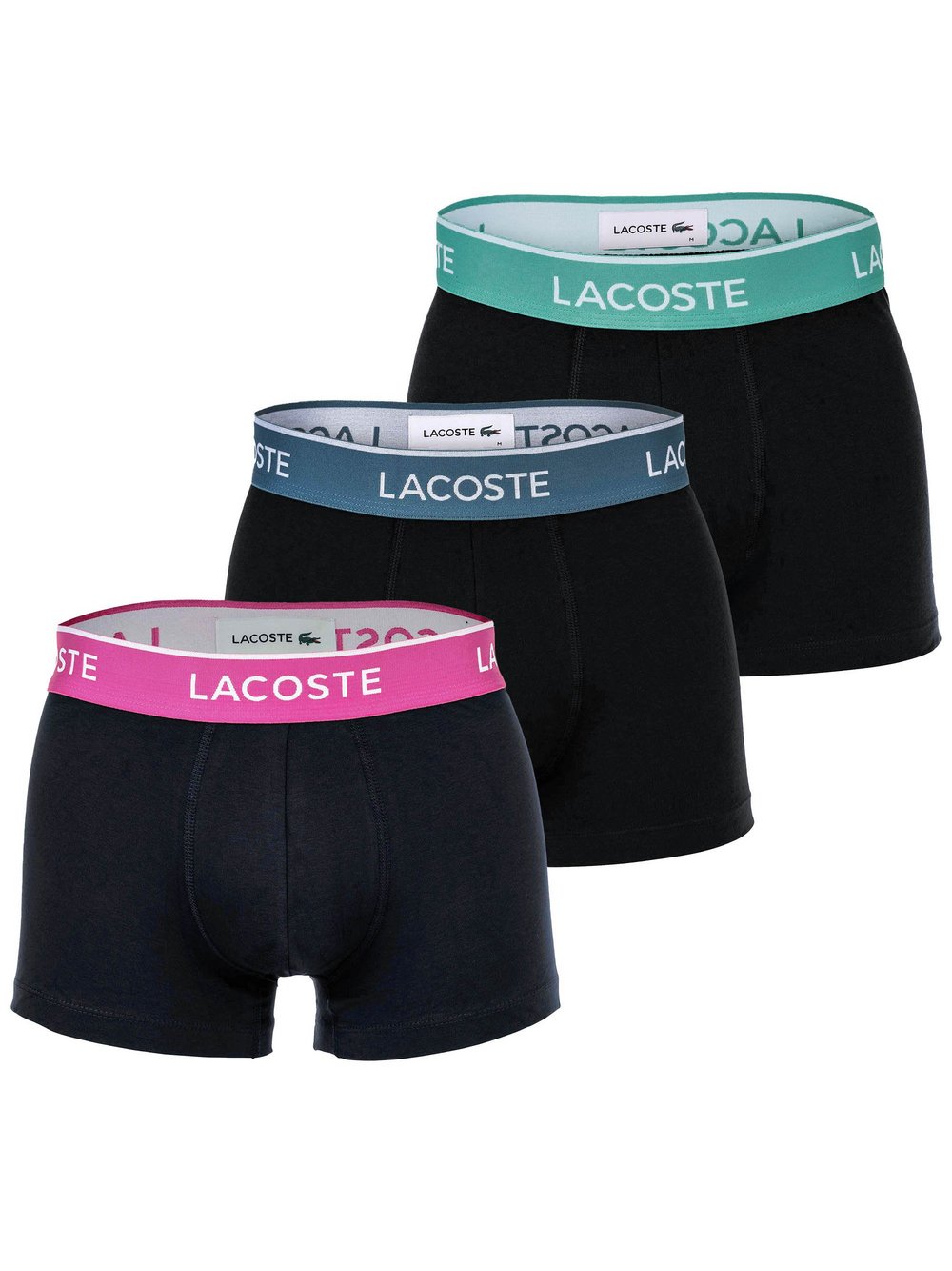 Thumbnail - Lacoste Boxershort 3er Pack Herren Baumwolle schwarz, XL