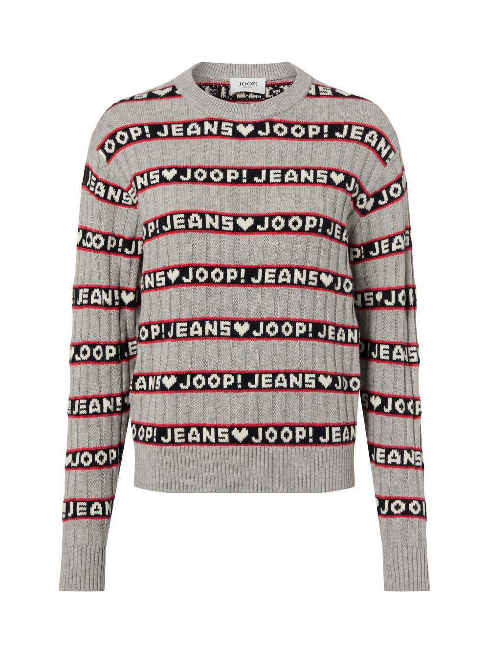 Joop Jeans Strickpullover Damen Baumwolle mehrfarbig gemustert, L