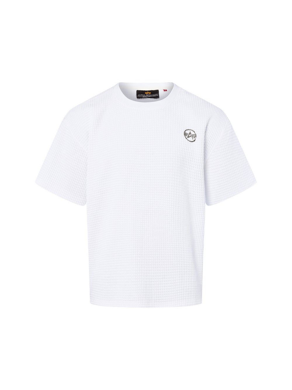 Alpha Industries T-Shirt Herren Baumwolle weiß strukturiert, XL