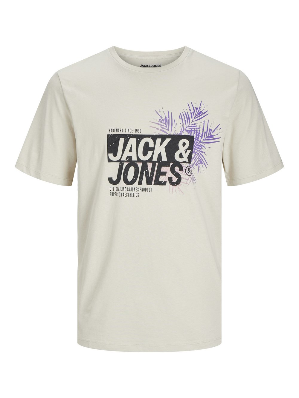 Thumbnail - Jack & Jones T-Shirt Herren Baumwolle grau bedruckt, S