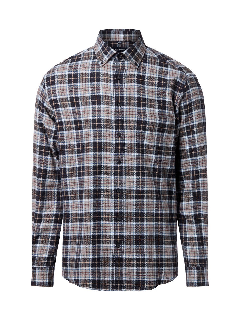 Andrew James Flanellhemd Herren Regular Fit Baumwolle mehrfarbig kariert, XL
