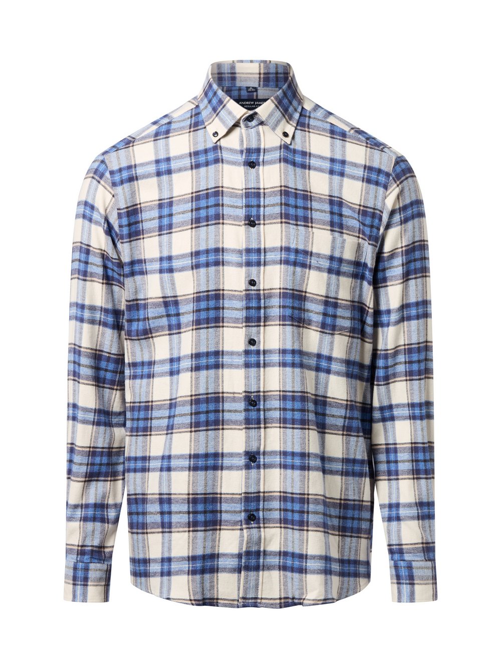 Andrew James Flanellhemd Herren Regular Fit Baumwolle mehrfarbig kariert, XL