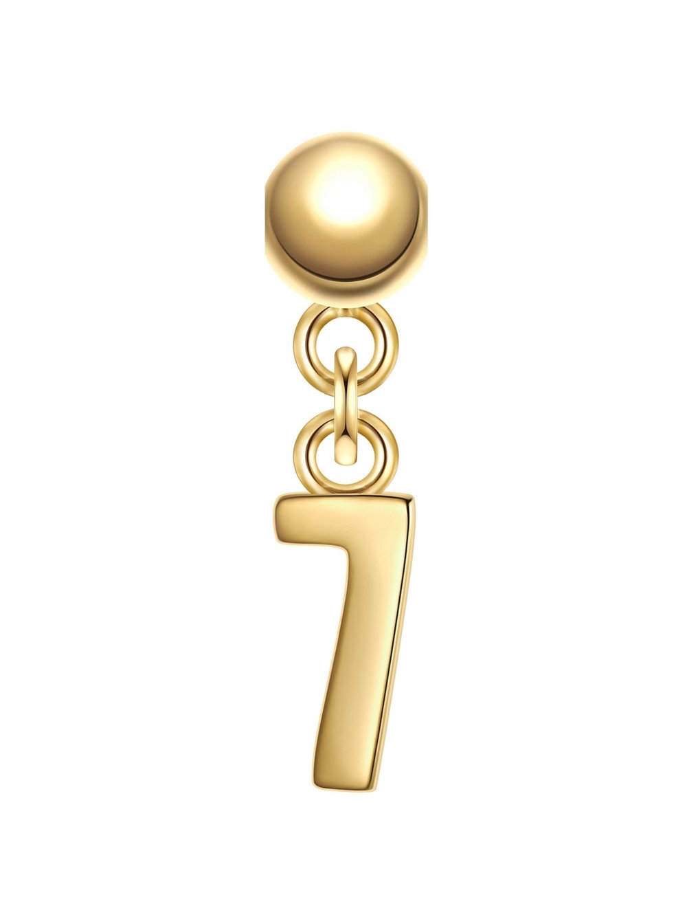 Thumbnail - Glanzstücke München Charm-Ziffer 7 Damen Sterlingsilber gold, ONE SIZE
