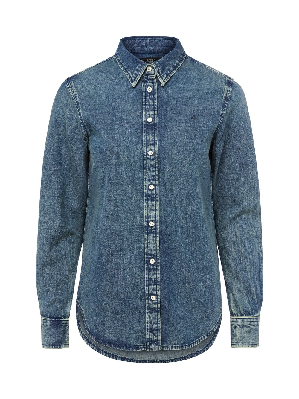 Lauren Ralph Lauren Jeansbluse Damen Baumwolle blau, L