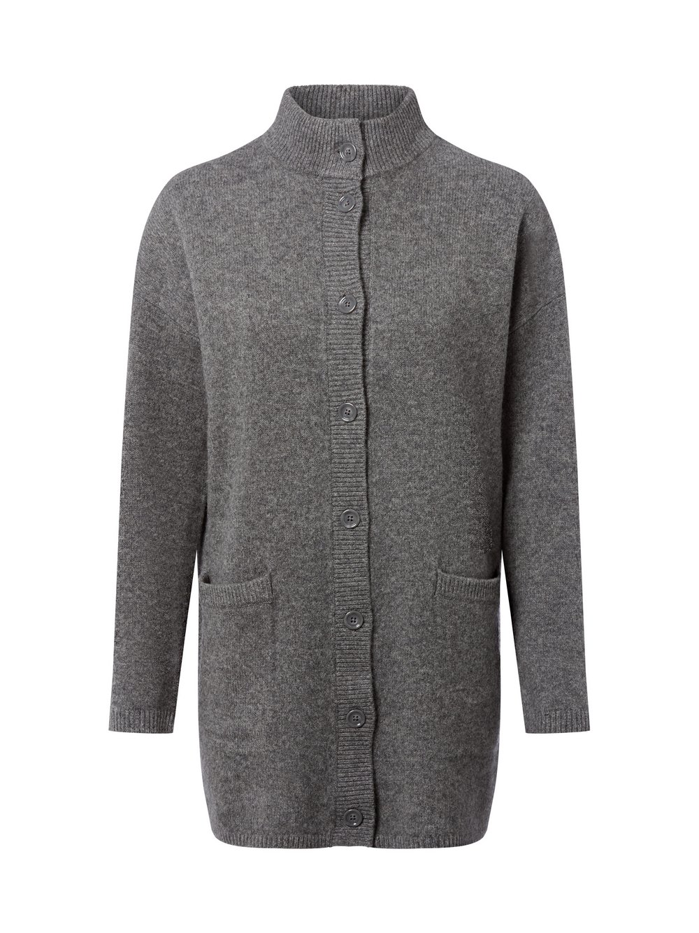 Franco Callegari Strickjacke aus Merinowolle Damen grau meliert, L