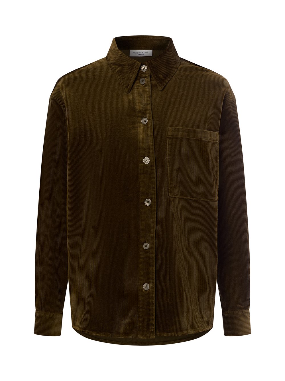 Thumbnail - Marc O'Polo Denim Cord-Hemdbluse Damen Baumwolle grün, L