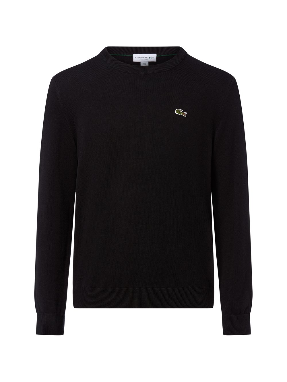 Lacoste Feinstrickpullover Herren Baumwolle schwarz, 4