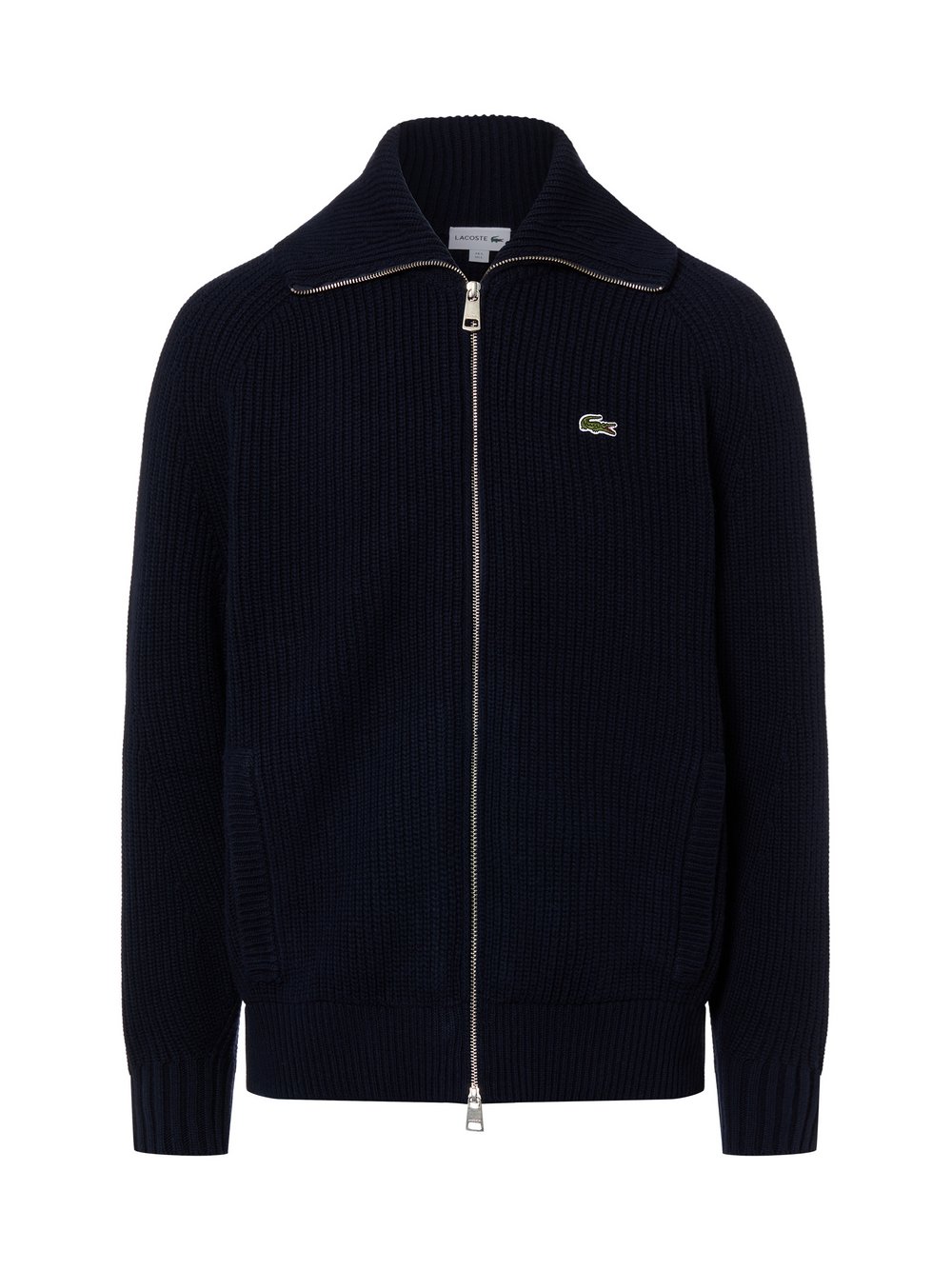 Lacoste Wollstrickjacke Herren Wolle blau, 6
