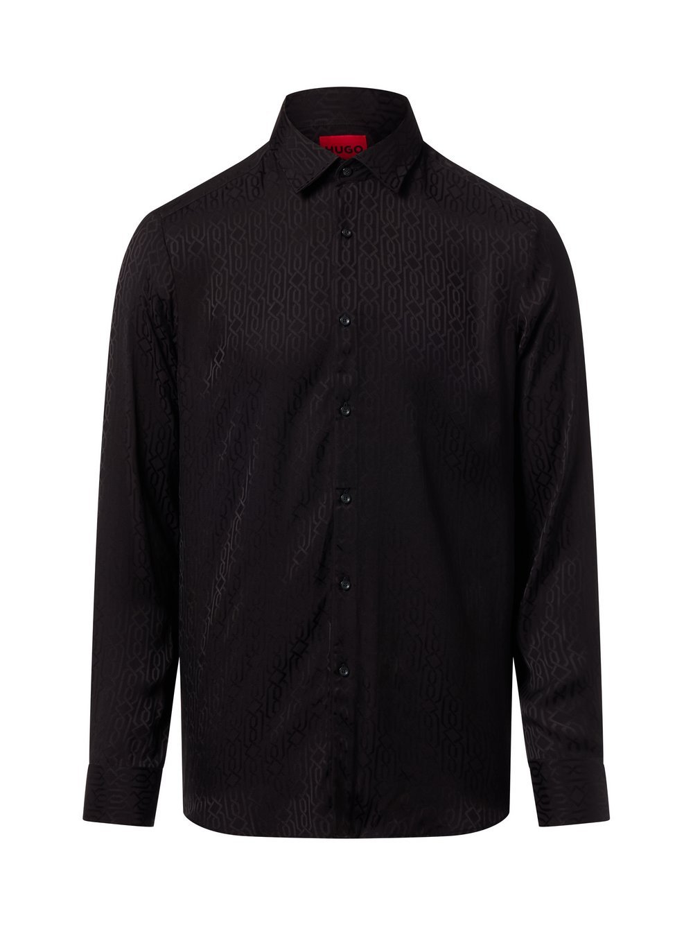 Thumbnail - HUGO Hemd Herren Slim Fit Viskose schwarz strukturiert, 43