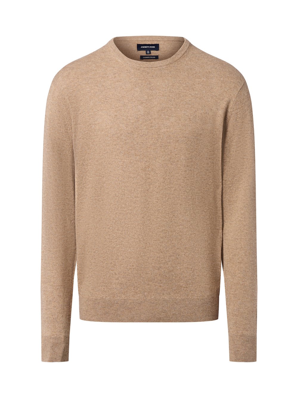 Andrew James Pullover mit Woll- und Kaschmir-Anteil Herren Wolle beige meliert, XXL