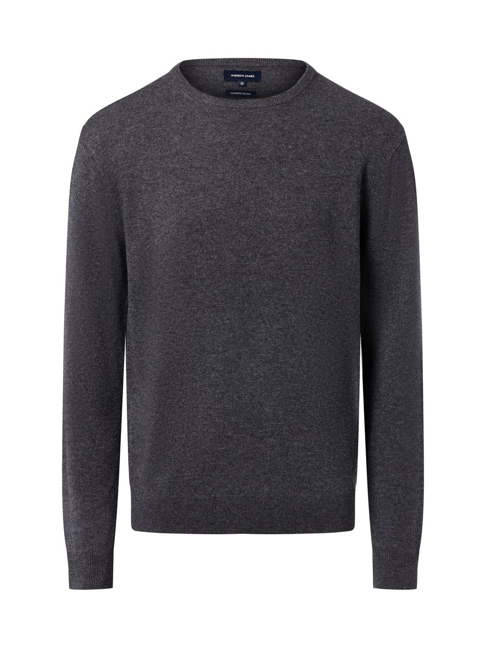 Andrew James Pullover mit Woll- und Kaschmir-Anteil Herren Wolle grau meliert, S