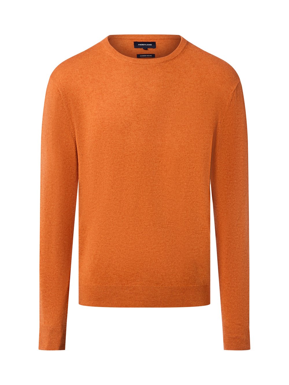 Andrew James Pullover mit Woll- und Kaschmir-Anteil Herren Wolle orange meliert, M