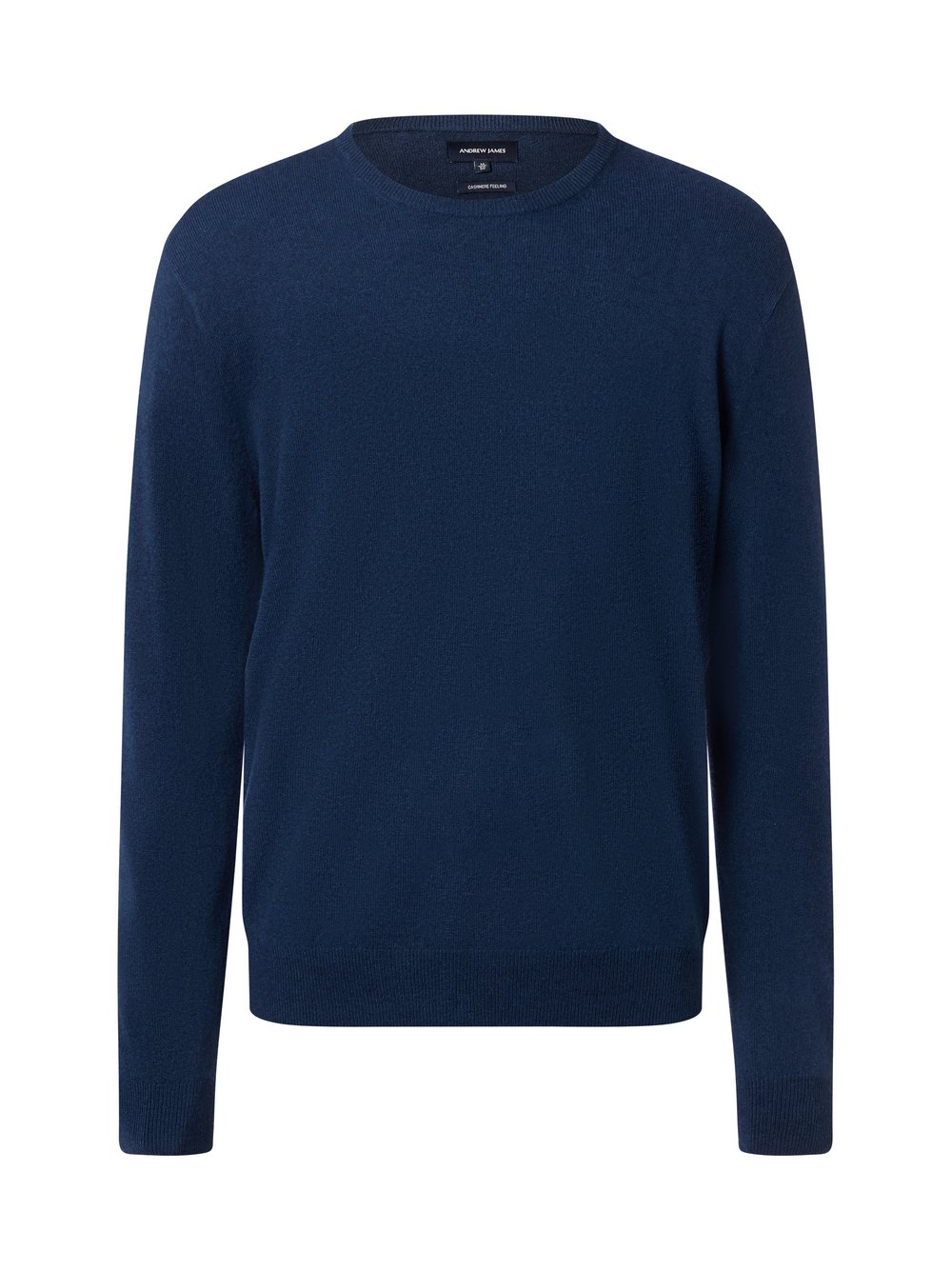 Andrew James Pullover mit Woll- und Kaschmir-Anteil Herren Wolle blau meliert, XL