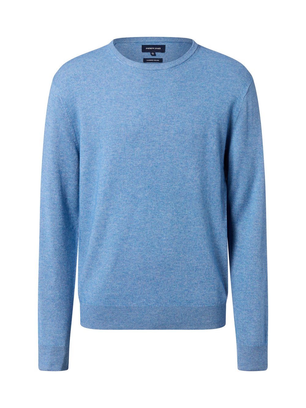 Andrew James Pullover mit Woll- und Kaschmir-Anteil Herren Wolle blau meliert, L