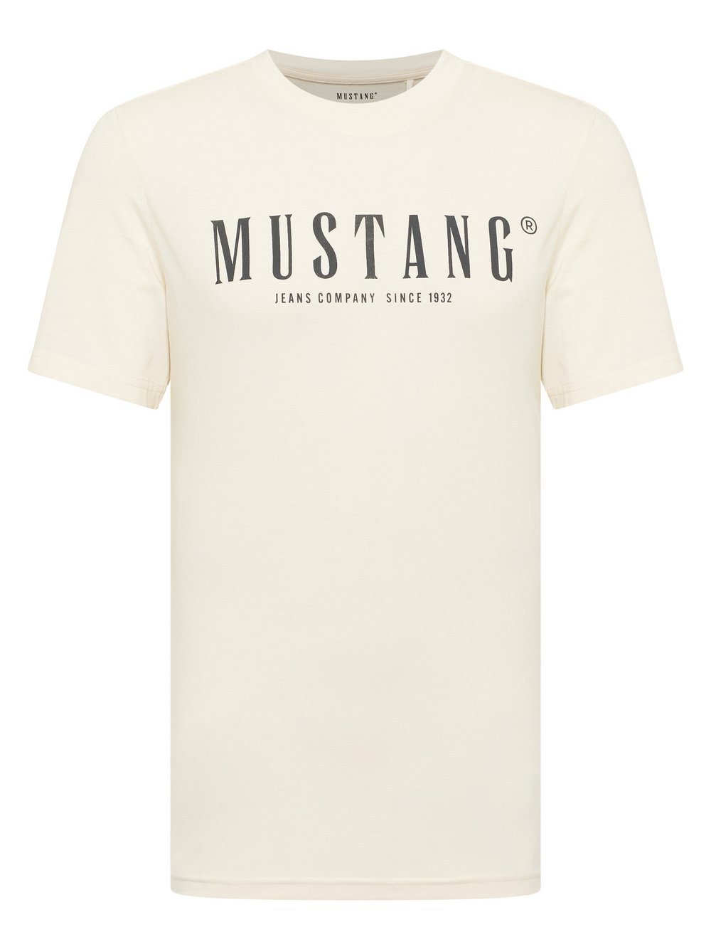 Mustang T-Shirt Herren Baumwolle weiß, S