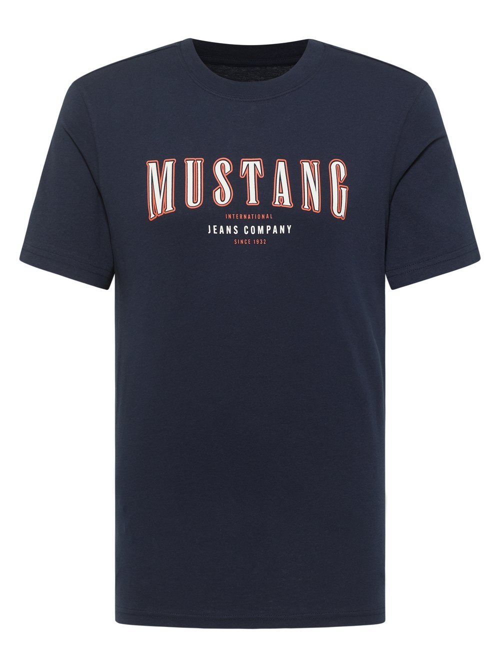 Mustang T-Shirt Herren Baumwolle blau bedruckt, M