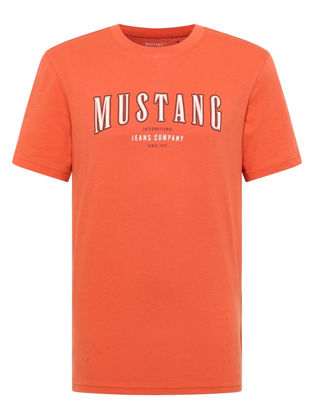 Mustang T-Shirt Herren Baumwolle orange bedruckt, M