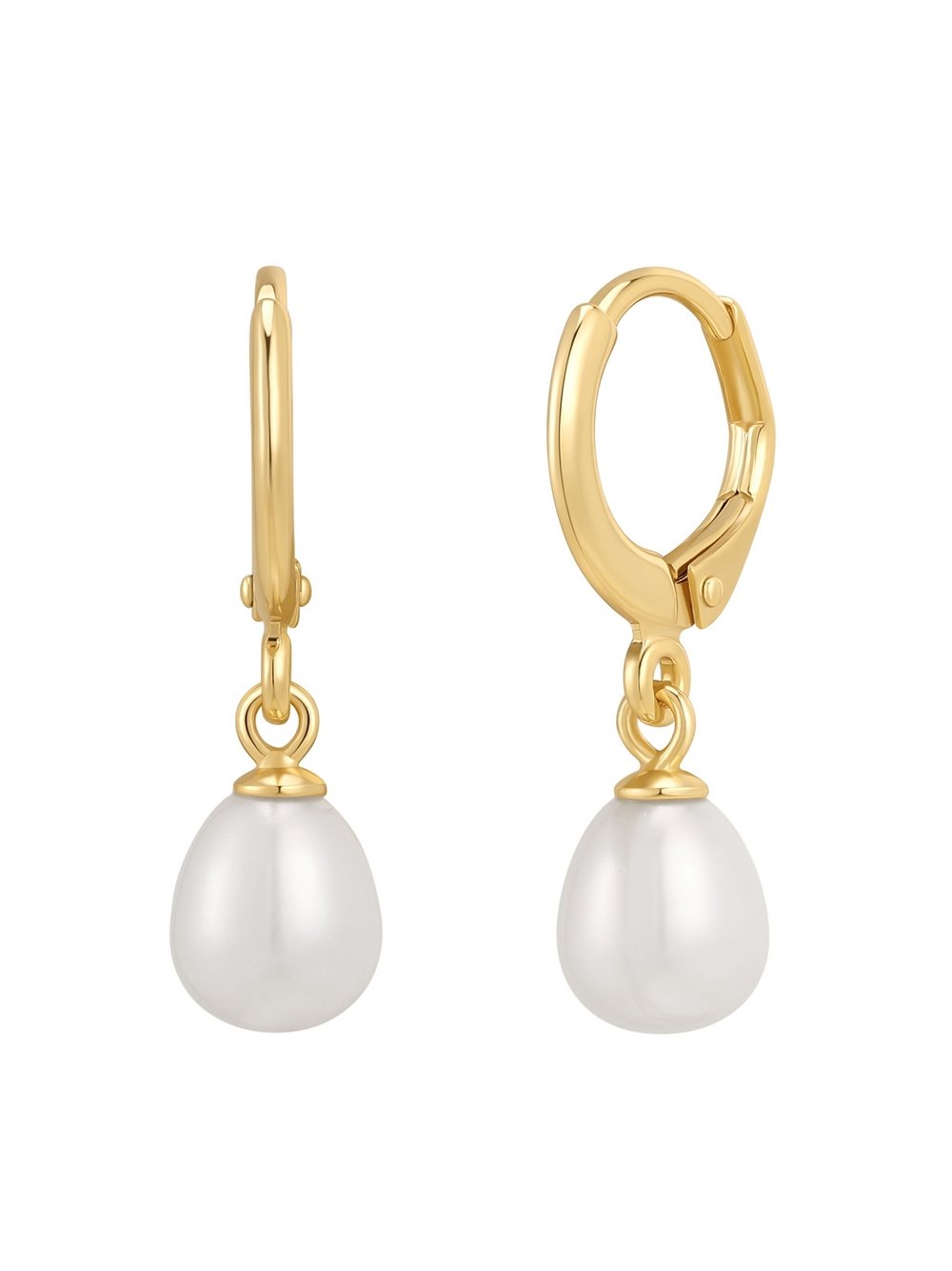 Rafaela Donata Creolen Damen Sterlingsilber gold, ONE SIZE