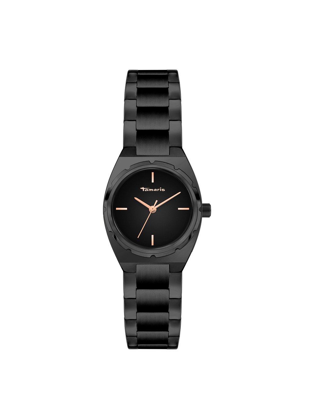 Tamaris Armbanduhr Damen Edelstahl schwarz, ONE SIZE