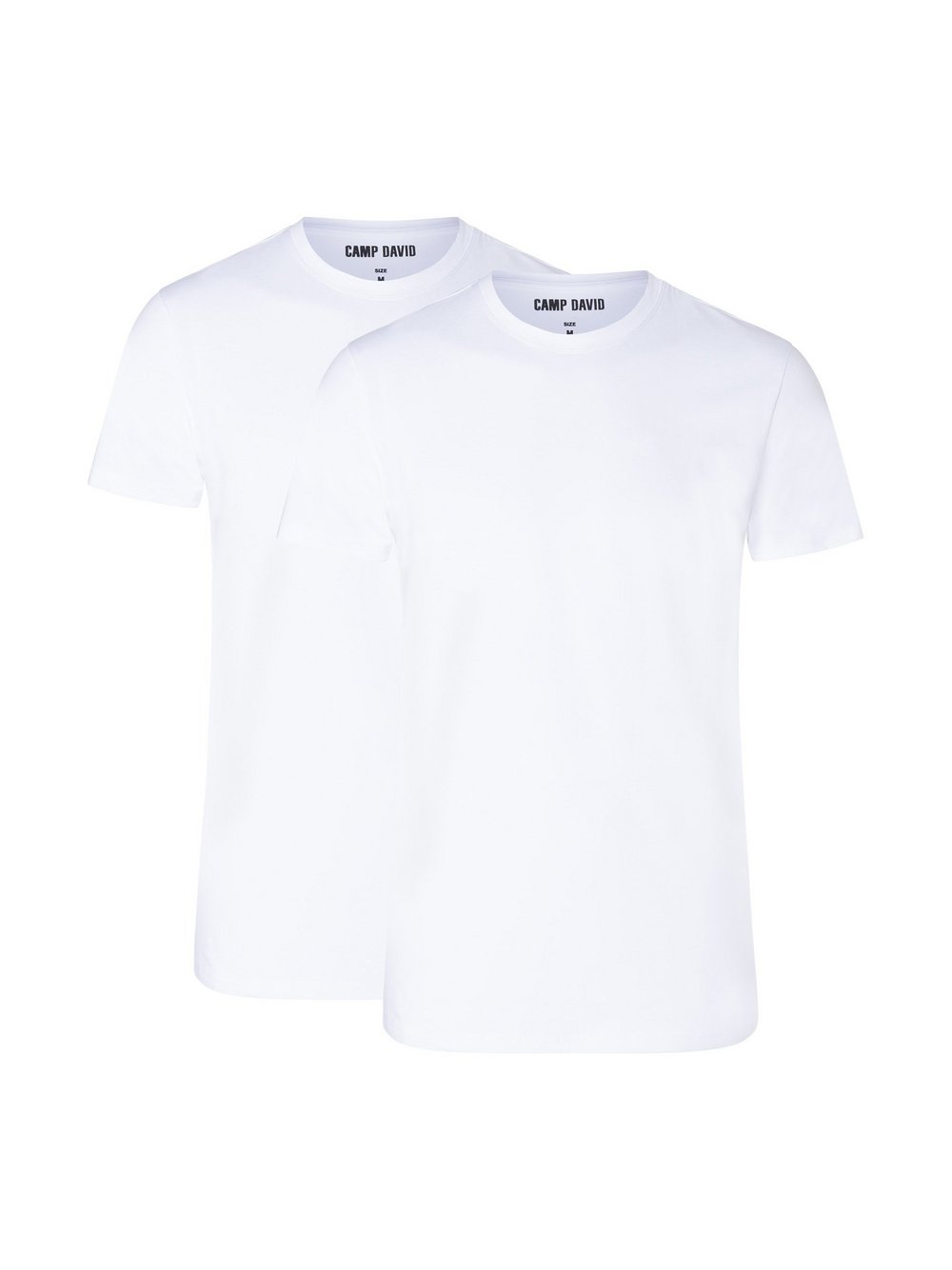 Camp David T-Shirt 2er Pack Herren Baumwolle weiß, XL
