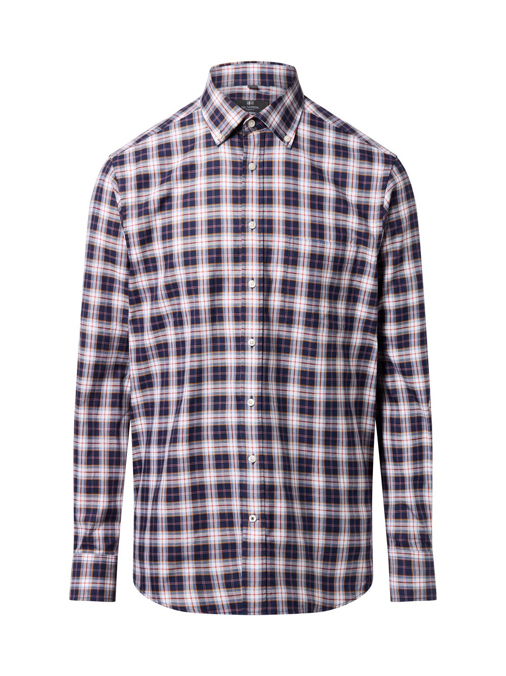 Nils Sundström Freizeithemd Herren Regular Fit Baumwolle mehrfarbig kariert, M