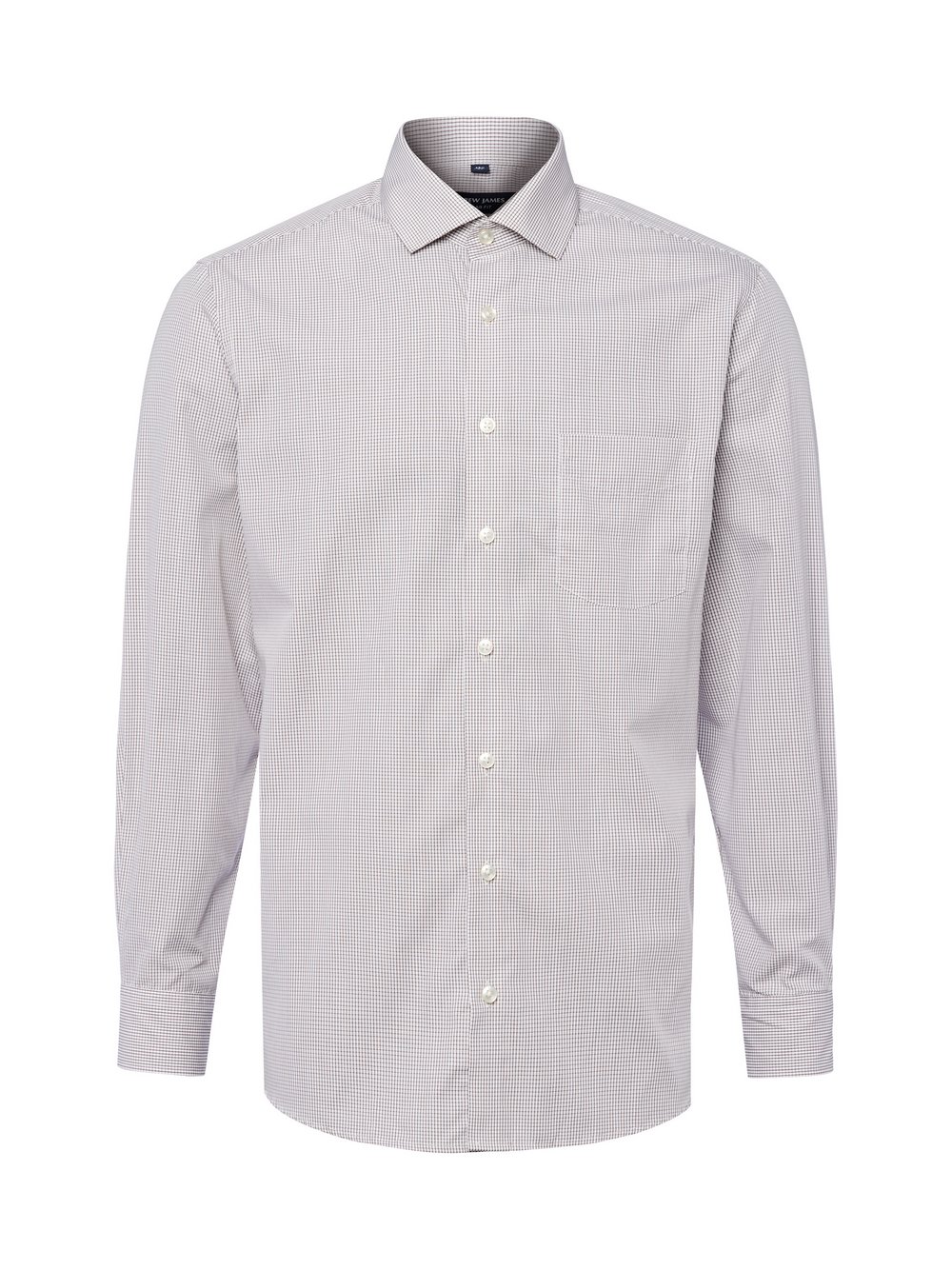 Finshley & Harding Hemd Herren Regular Fit Baumwolle braun kariert, 39