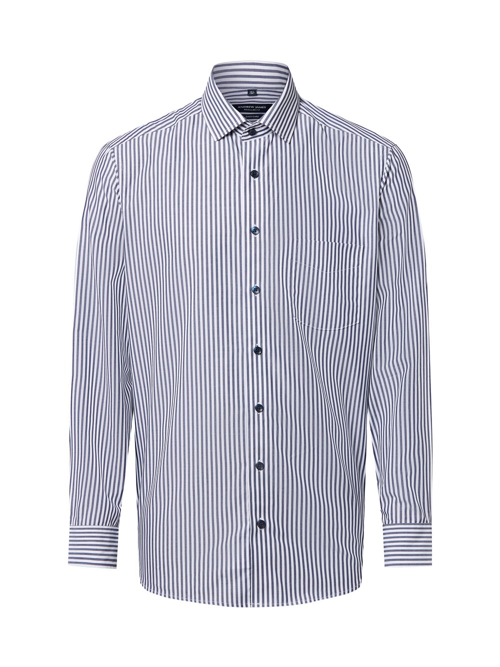 Finshley & Harding Hemd Herren Regular Fit Baumwolle mehrfarbig gestreift, 40