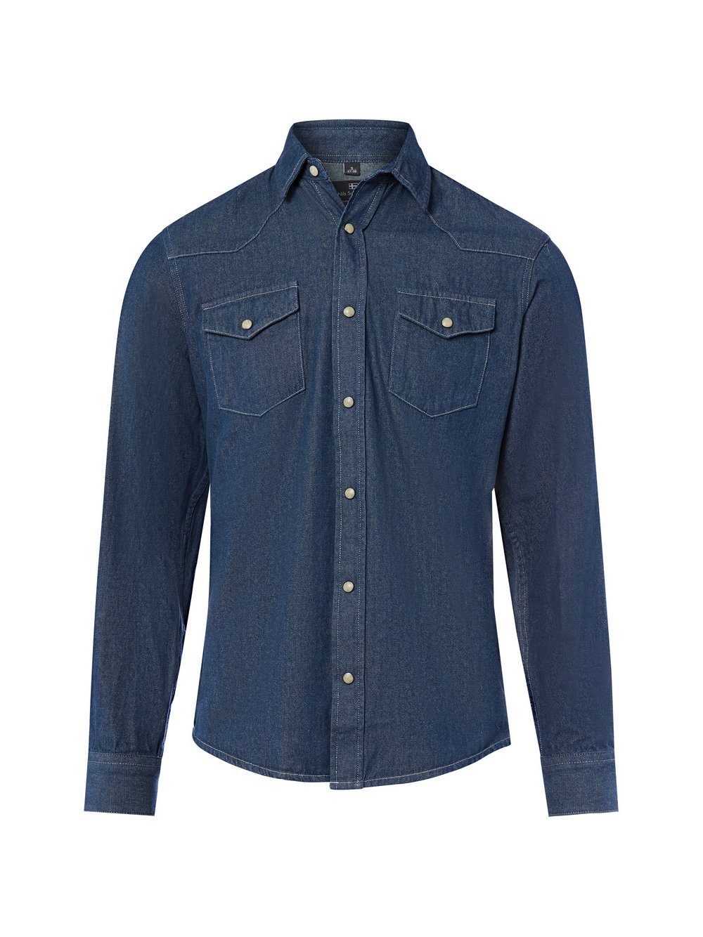 Finshley & Harding Jeanshemd Herren Regular Fit Baumwolle blau, M
