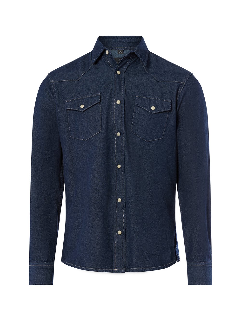 Finshley & Harding Jeanshemd Herren Regular Fit Baumwolle blau, S