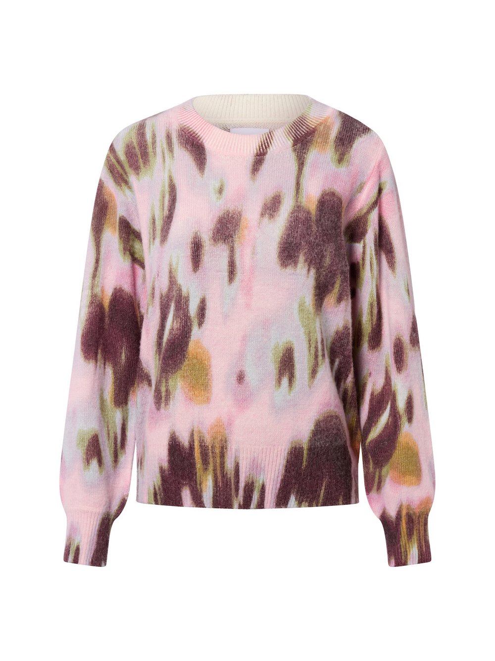 Nümph Strickpullover Damen Feinstrick mehrfarbig gemustert, L