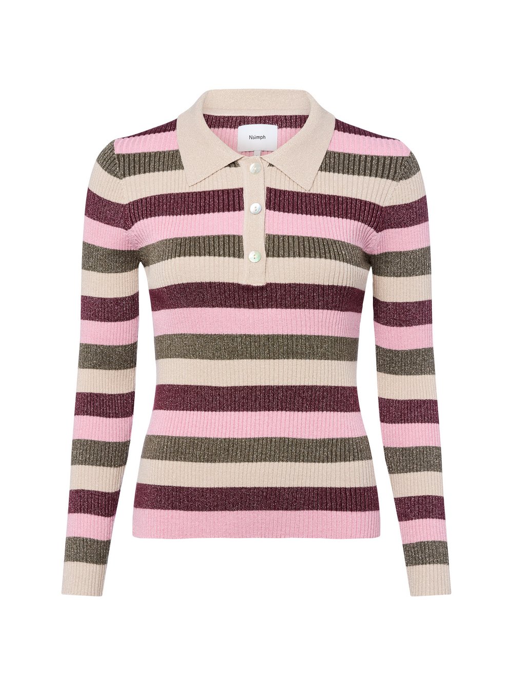 Nümph Pullover Damen Viskose mehrfarbig gestreift, S