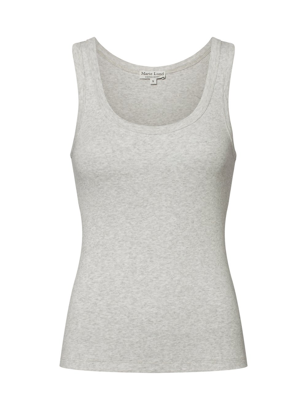 Marie Lund Top Damen Baumwolle grau meliert, S