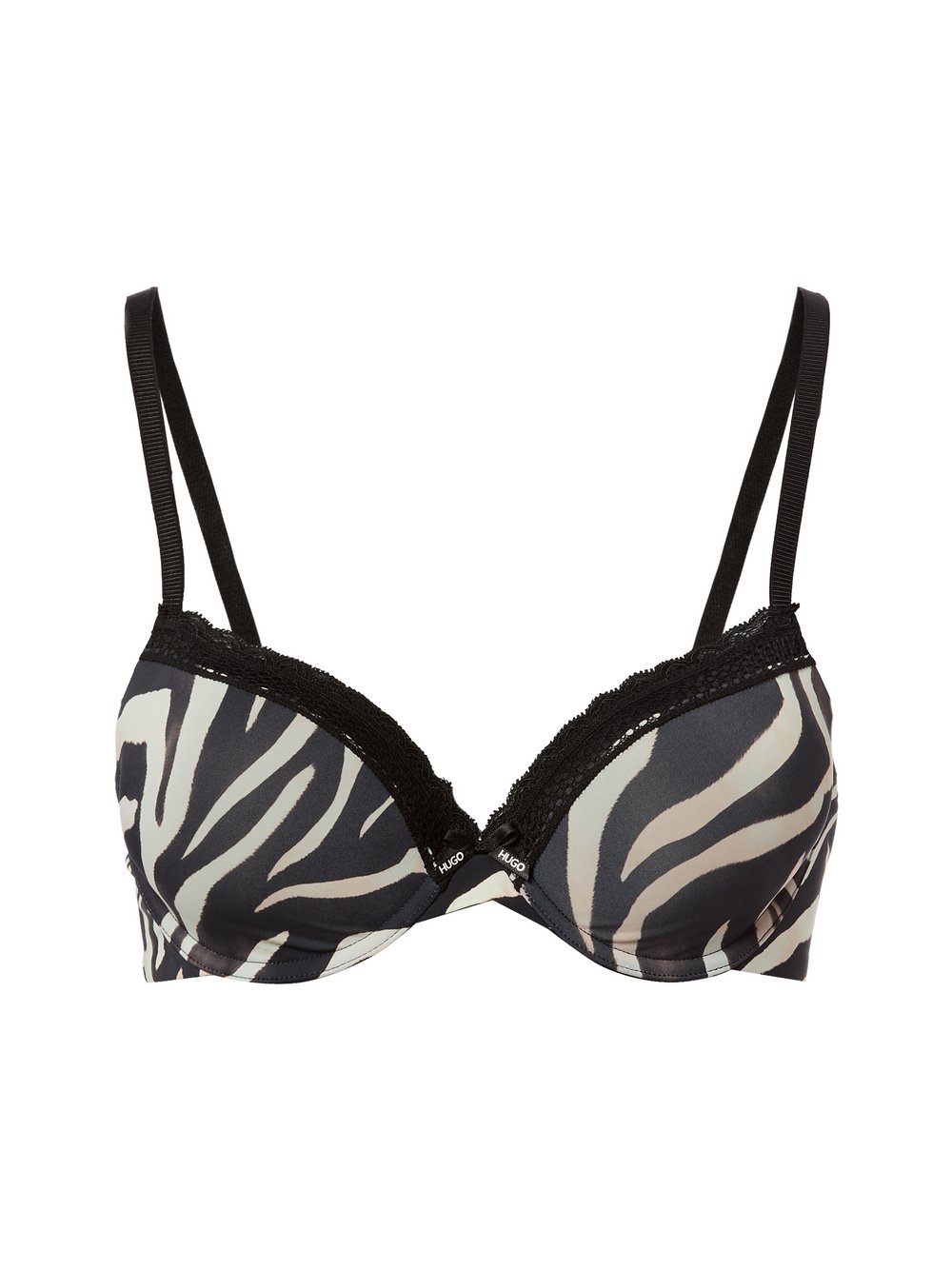 HUGO T-Shirt-Bra Damen Polyamid schwarz gemustert, 85C