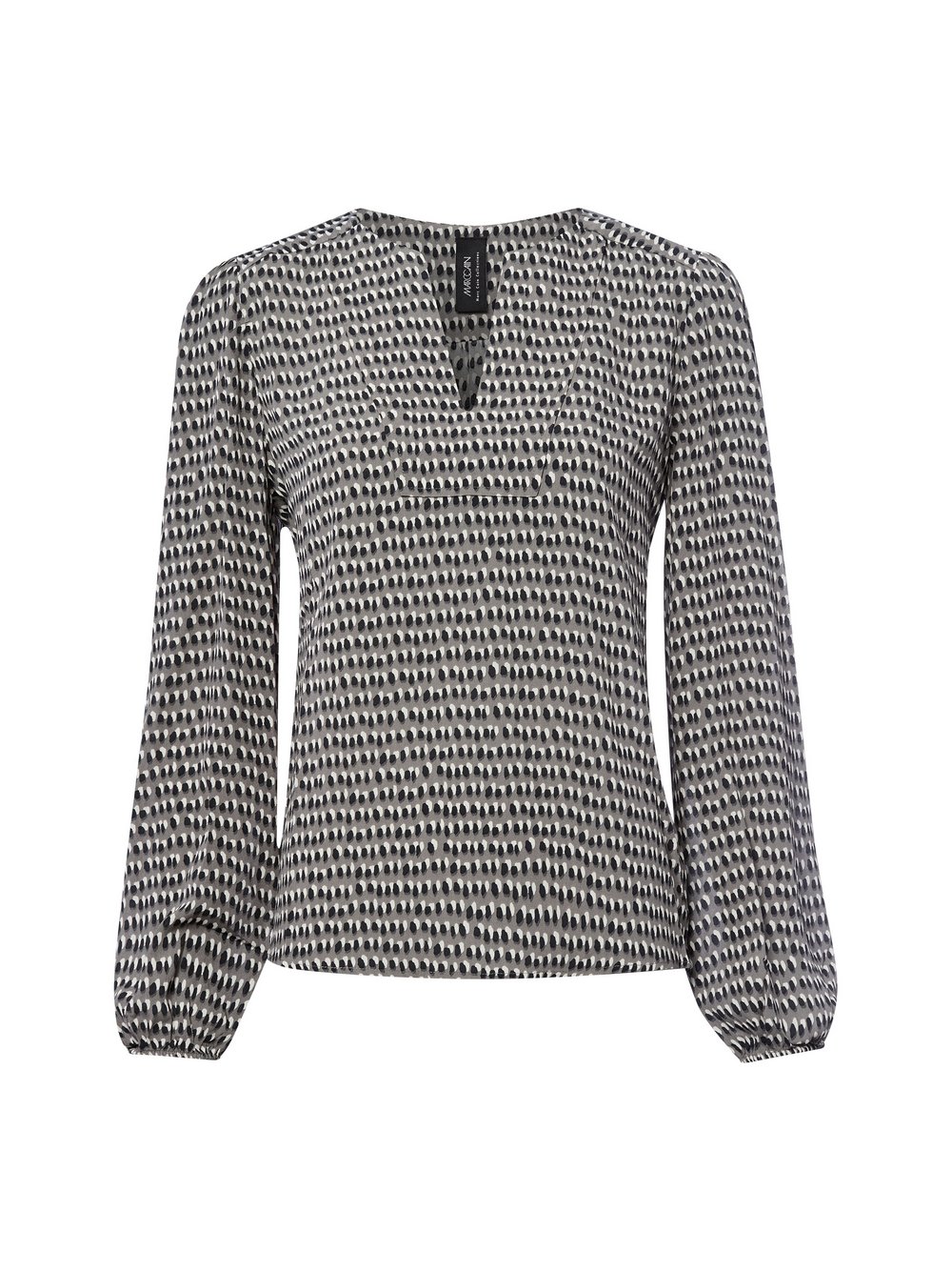 Marc Cain Blusenshirt Damen Viskose grau gemustert, 44