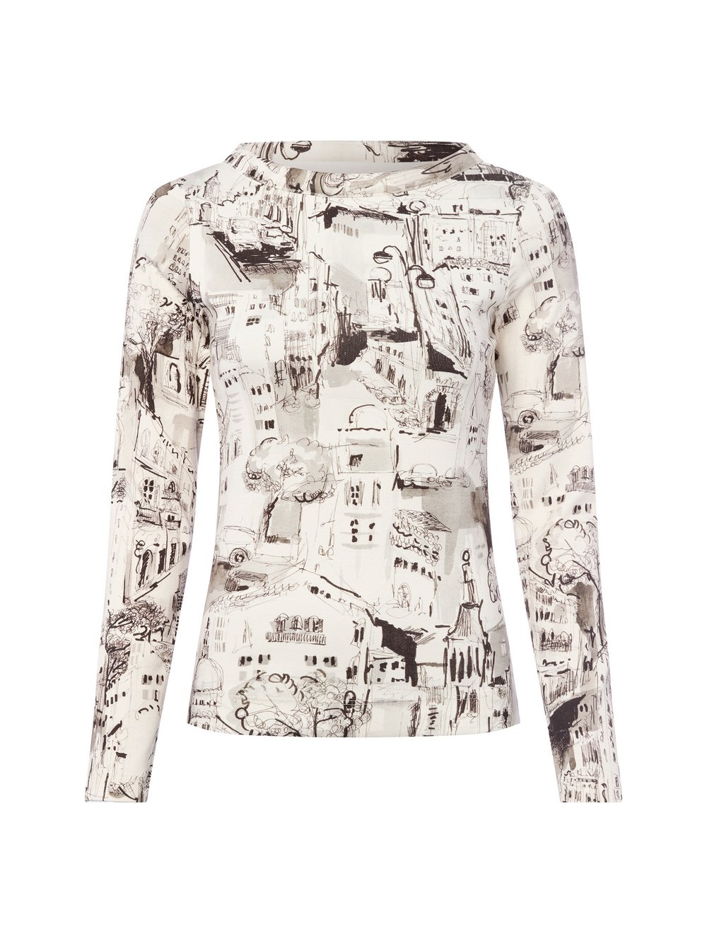 Thumbnail - Marc Cain Langarmshirt Damen Baumwolle mehrfarbig gemustert, 44