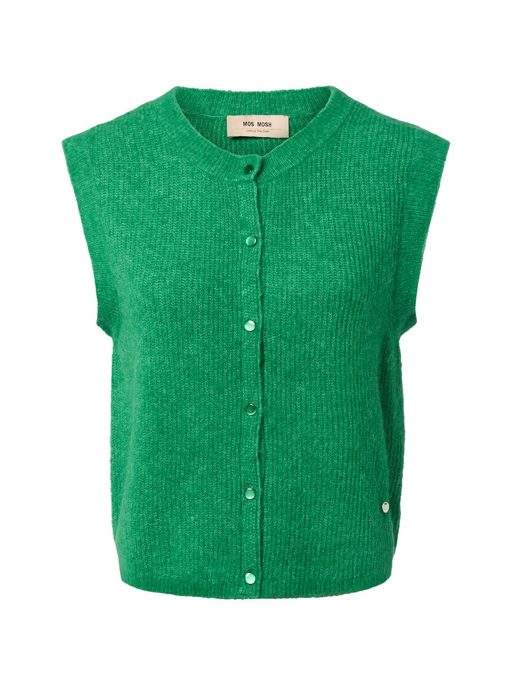 MOS MOSH Strickweste mit Alpaka- und Wollanteil Damen Wolle grün, XS
