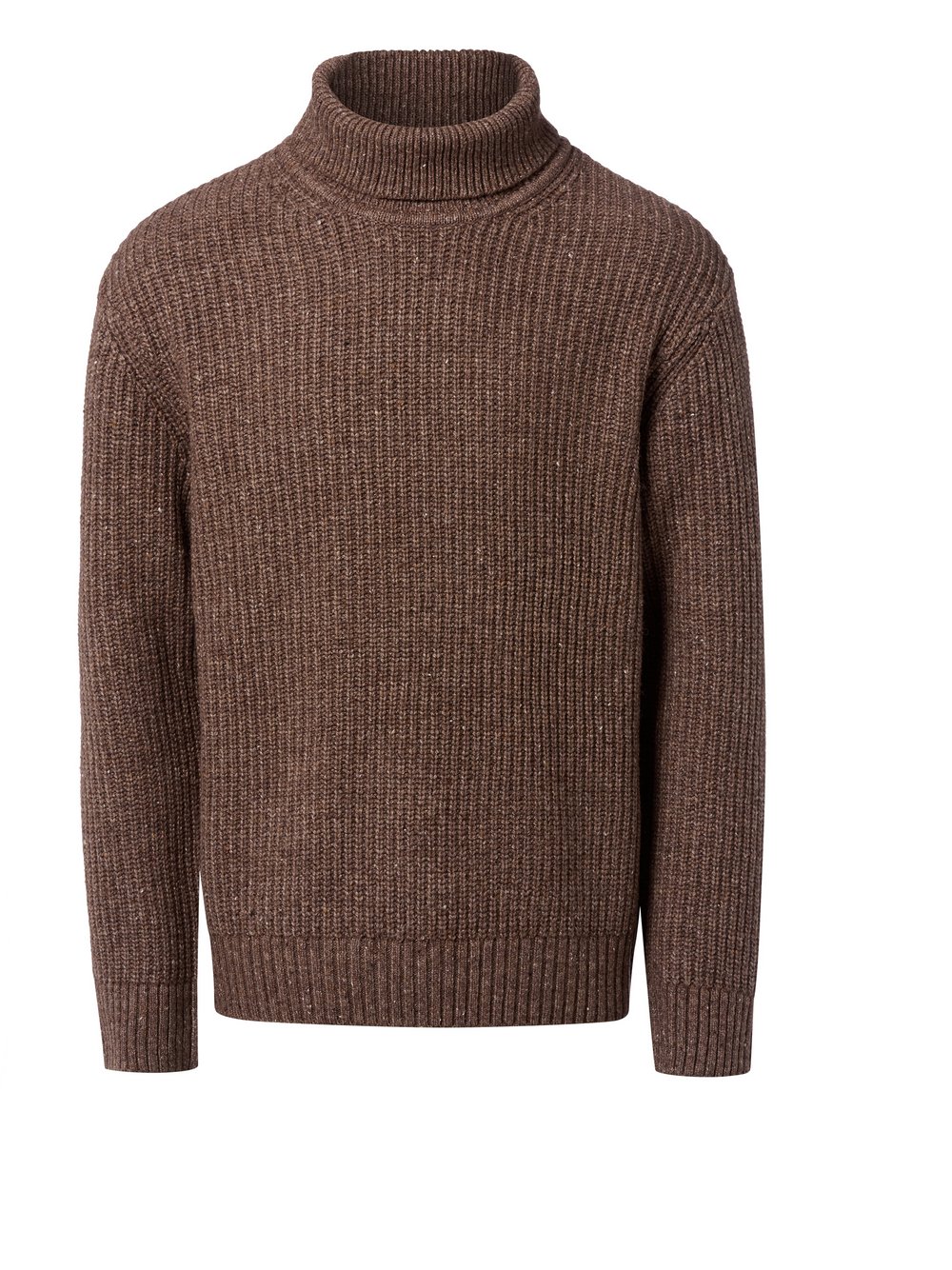 Selected Rollkragenpullover Herren Wolle braun meliert, L