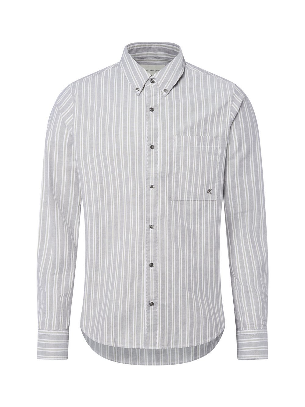 Calvin Klein Jeans Hemd Herren Comfort Fit Baumwolle mehrfarbig gestreift, L