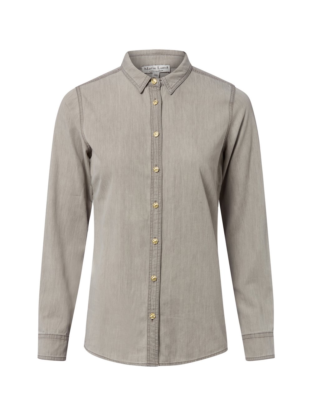 Marie Lund Jeansbluse Damen Baumwolle grau, 38