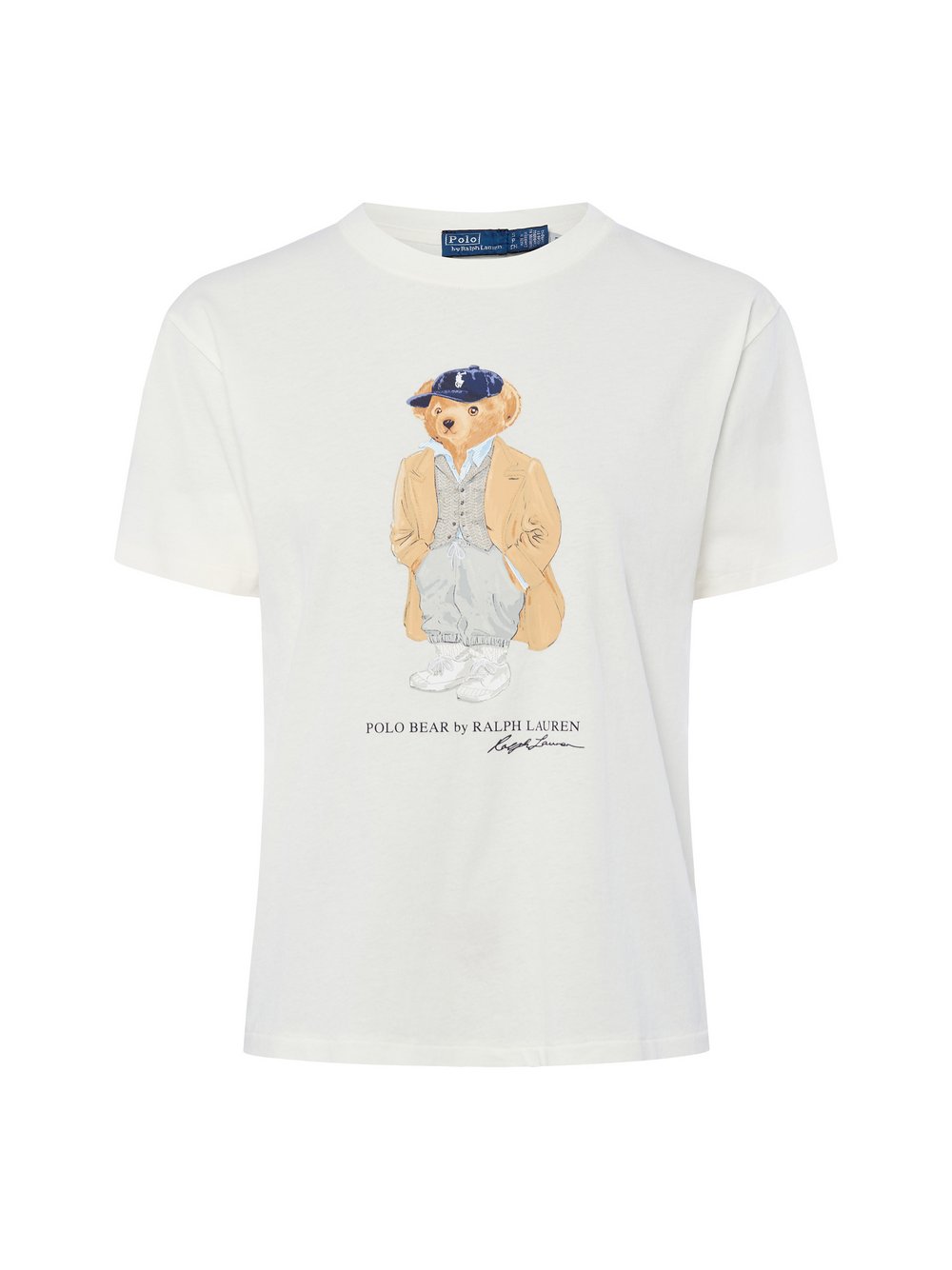 Polo Ralph Lauren T-Shirt Damen Jersey weiß bedruckt, M