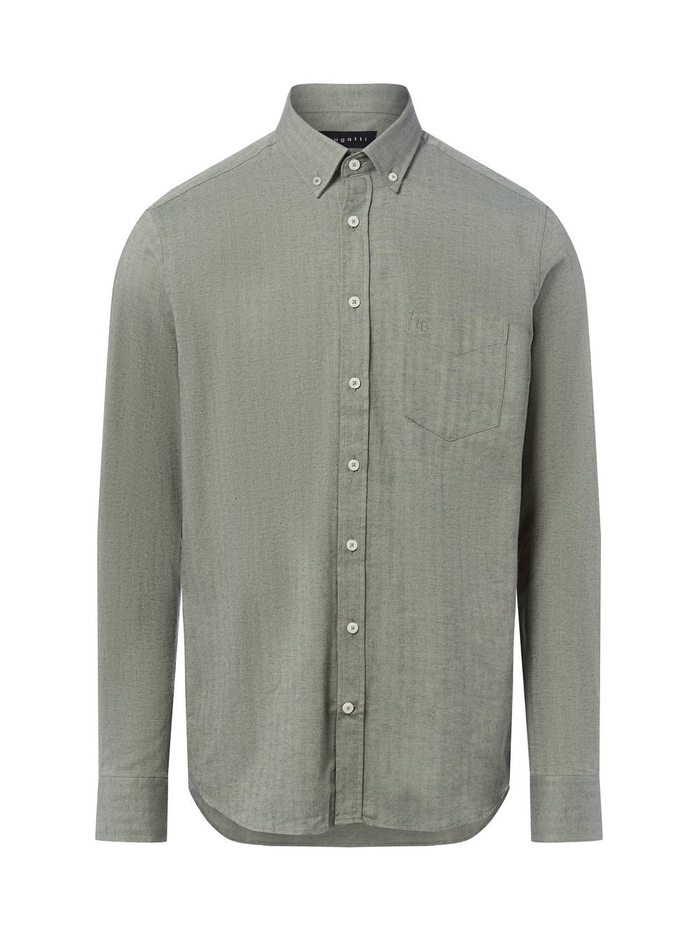 Bugatti Freizeithemd Herren Regular Fit Baumwolle grün, L